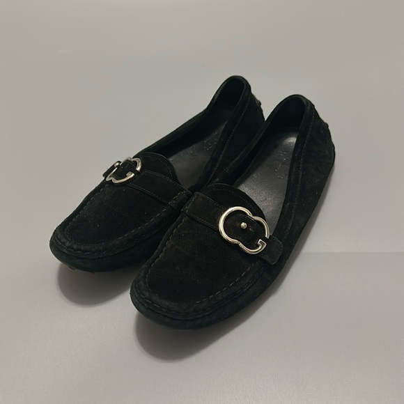 Gucci Suede Double G Loafers SIZE 7 - Picture 1 of 4